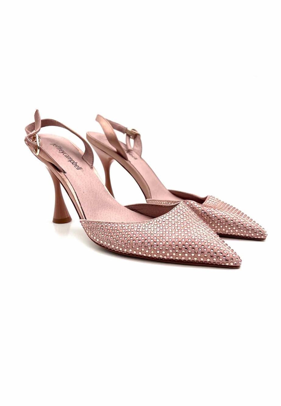 Jeffrey Campbell Size 7 Blush Slingbacks Rhinestones Designer Pumps